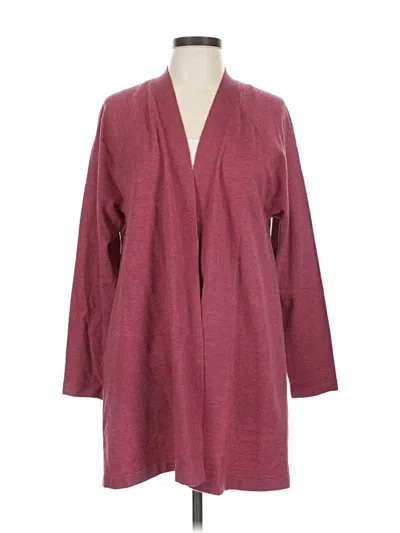 Pre-owned Soft Surroundings Cardigan Sweater In Burgundy
