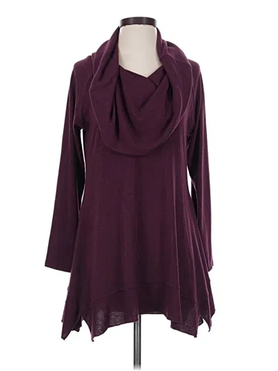 Pre-owned Soft Surroundings Cardigan Sweater In Burgundy