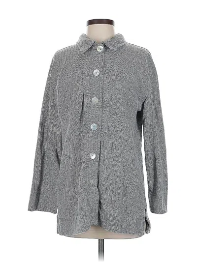 Pre-owned Soft Surroundings Cardigan Sweater In Gray