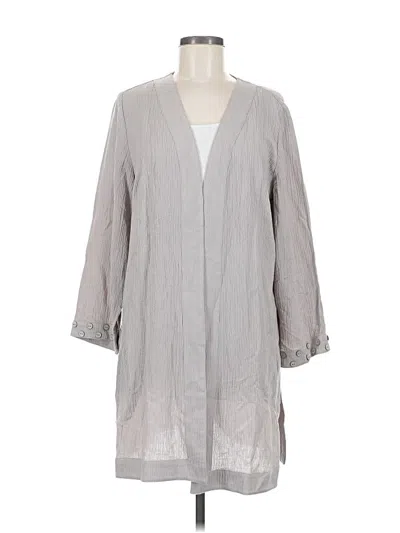 Pre-owned Soft Surroundings Cardigan Sweater In Gray