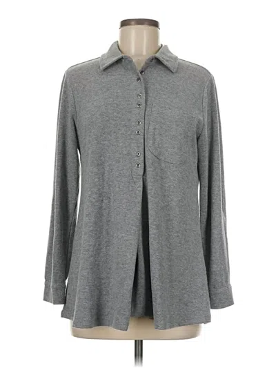 Pre-owned Soft Surroundings Cardigan Sweater In Gray