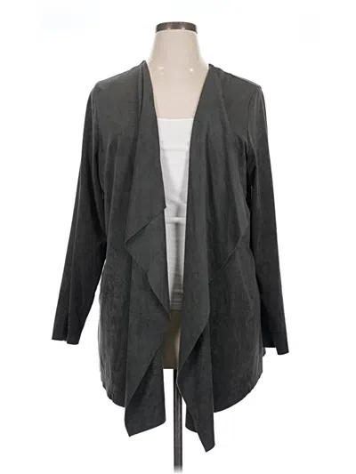 Pre-owned Soft Surroundings Cardigan Sweater In Gray