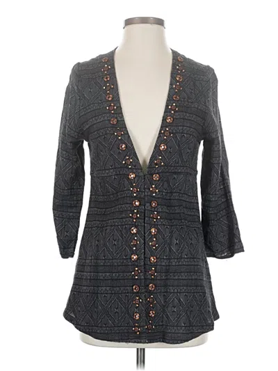 Pre-owned Soft Surroundings Cardigan Sweater In Gray