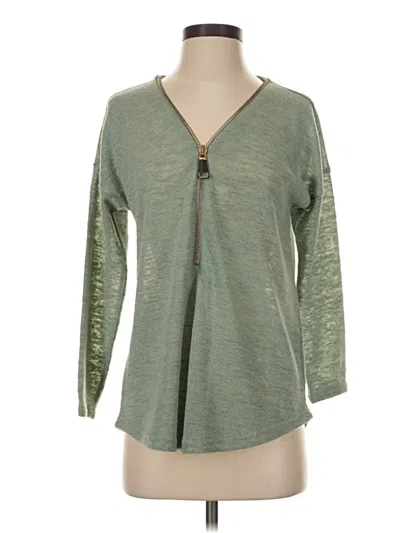 Pre-owned Soft Surroundings Cardigan Sweater In Green