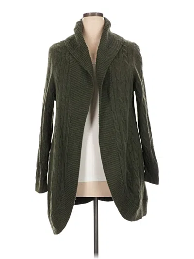 Pre-owned Soft Surroundings Cardigan Sweater In Green
