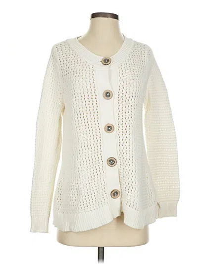 Pre-owned Soft Surroundings Cardigan Sweater In Ivory