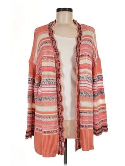 Pre-owned Soft Surroundings Cardigan Sweater In Orange