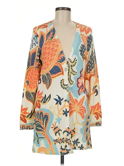 Pre-owned Soft Surroundings Cardigan Sweater In Orange