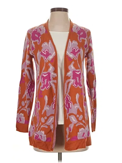 Pre-owned Soft Surroundings Cardigan Sweater In Orange