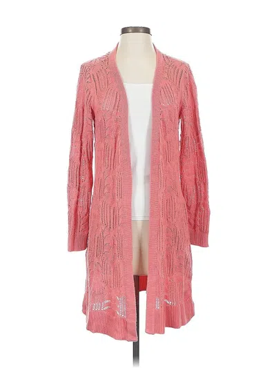 Pre-owned Soft Surroundings Cardigan Sweater In Pink