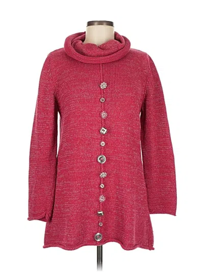 Pre-owned Soft Surroundings Cardigan Sweater In Pink