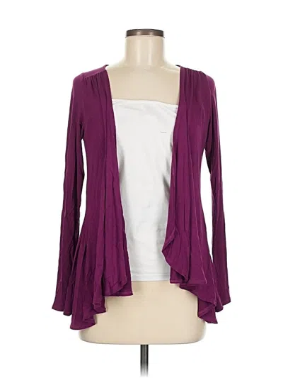 Pre-owned Soft Surroundings Cardigan Sweater In Purple