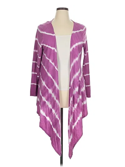 Pre-owned Soft Surroundings Cardigan Sweater In Purple