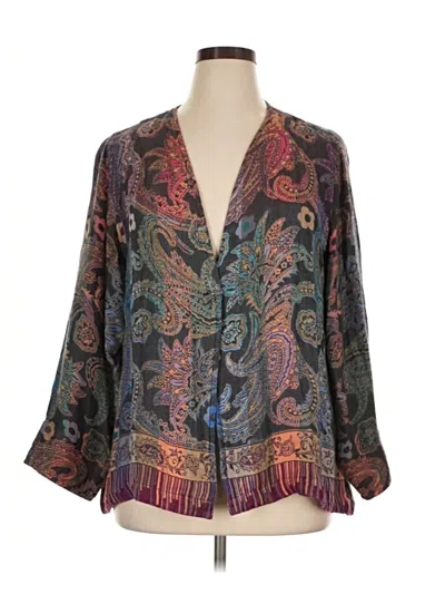 Pre-owned Soft Surroundings Cardigan Sweater In Purple