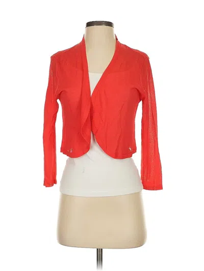 Pre-owned Soft Surroundings Cardigan Sweater In Red