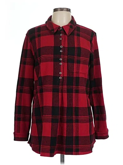 Pre-owned Soft Surroundings Cardigan Sweater In Red