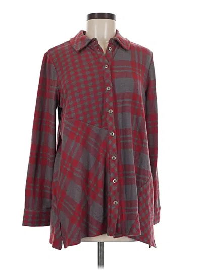 Pre-owned Soft Surroundings Cardigan Sweater In Red