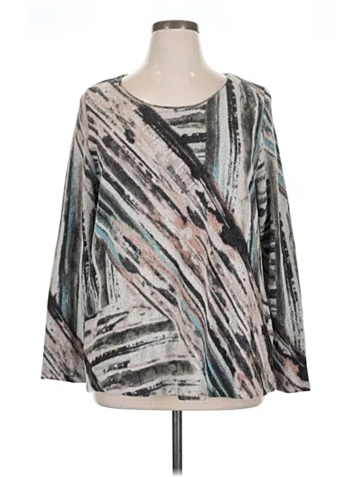 Pre-owned Soft Surroundings Cardigan Sweater In Silver