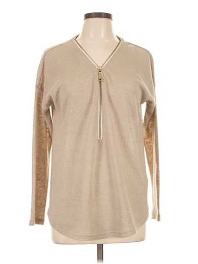 Pre-owned Soft Surroundings Cardigan Sweater In Tan