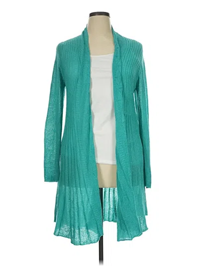 Pre-owned Soft Surroundings Cardigan Sweater In Teal