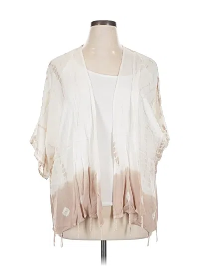 Pre-owned Soft Surroundings Cardigan Sweater In White