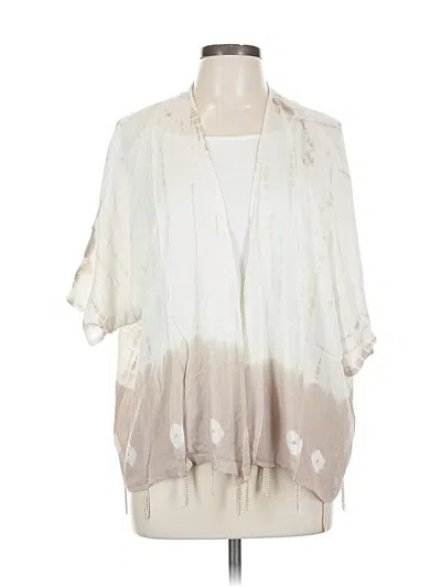 Pre-owned Soft Surroundings Cardigan Sweater In White