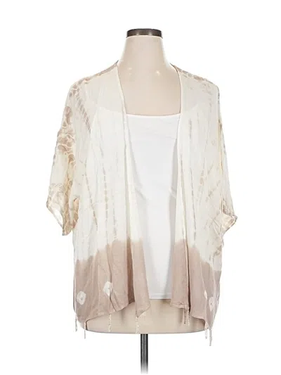 Pre-owned Soft Surroundings Cardigan Sweater In White