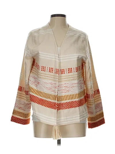 Pre-owned Soft Surroundings Cardigan Sweater In White