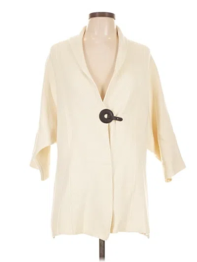 Pre-owned Soft Surroundings Cardigan Sweater In White