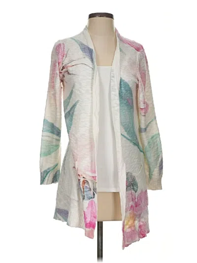 Pre-owned Soft Surroundings Cardigan Sweater In White