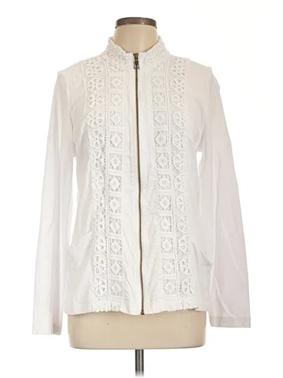 Pre-owned Soft Surroundings Cardigan Sweater In White