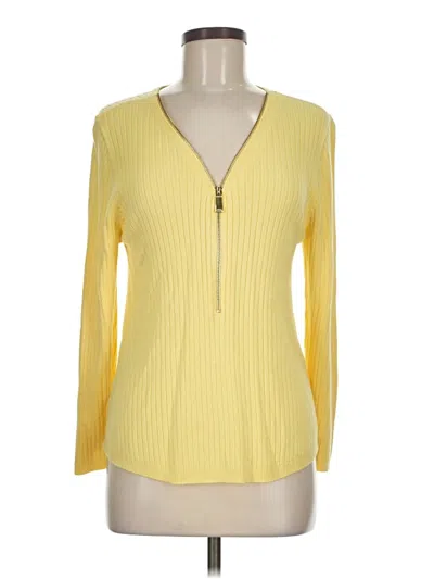 Pre-owned Soft Surroundings Cardigan Sweater In Yellow