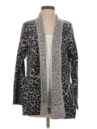 Pre-owned Soft Surroundings Cashmere Cardigan Sweater In Gray