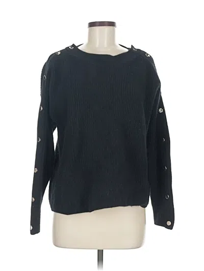 Pre-owned Soft Surroundings Cashmere Pullover Sweater In Black
