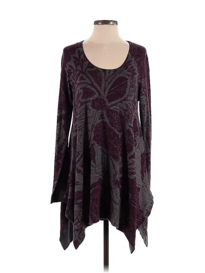 Pre-owned Soft Surroundings Casual Dress In Burgundy