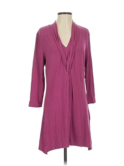 Pre-owned Soft Surroundings Casual Dress In Burgundy