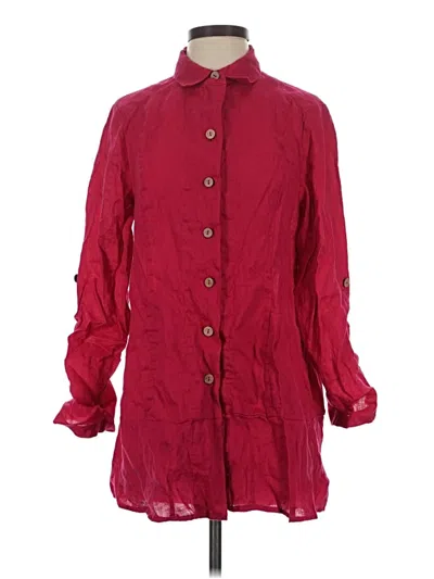 Pre-owned Soft Surroundings Casual Dress In Burgundy