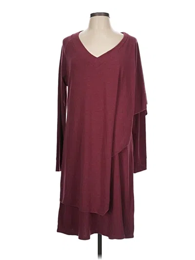 Pre-owned Soft Surroundings Casual Dress In Burgundy