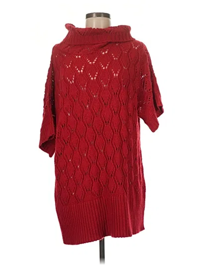 Pre-owned Soft Surroundings Casual Dress In Burgundy