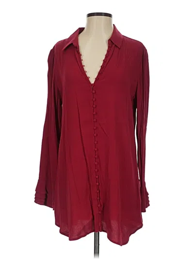 Pre-owned Soft Surroundings Casual Dress In Burgundy