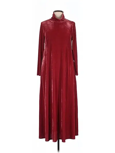 Pre-owned Soft Surroundings Casual Dress In Burgundy