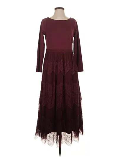 Pre-owned Soft Surroundings Casual Dress In Burgundy
