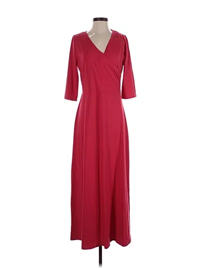 Pre-owned Soft Surroundings Casual Dress In Burgundy