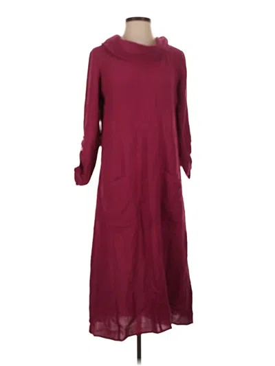 Pre-owned Soft Surroundings Casual Dress In Burgundy