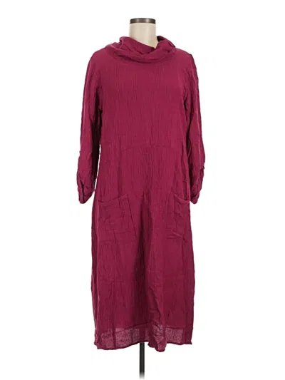 Pre-owned Soft Surroundings Casual Dress In Burgundy