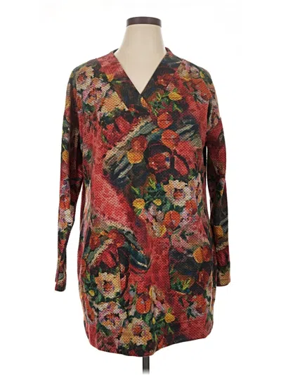 Pre-owned Soft Surroundings Casual Dress In Burgundy