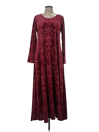 Pre-owned Soft Surroundings Casual Dress In Burgundy