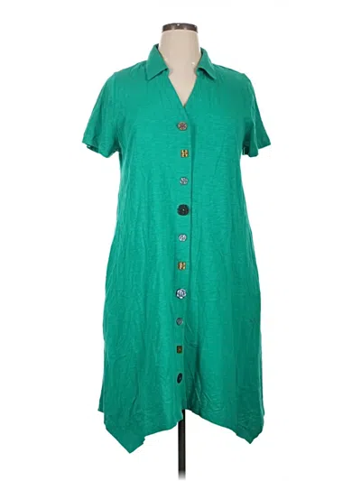 Pre-owned Soft Surroundings Casual Dress In Green