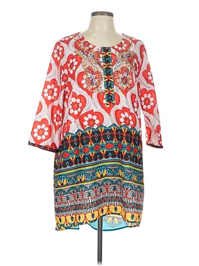 Pre-owned Soft Surroundings Casual Dress In Red