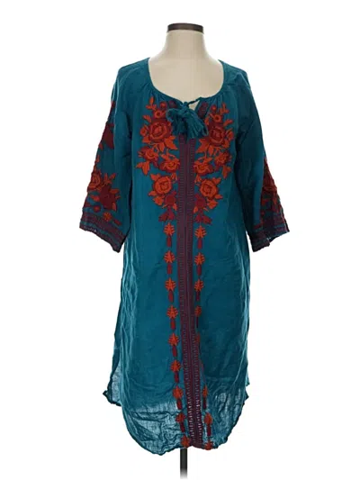 Pre-owned Soft Surroundings Casual Dress In Teal